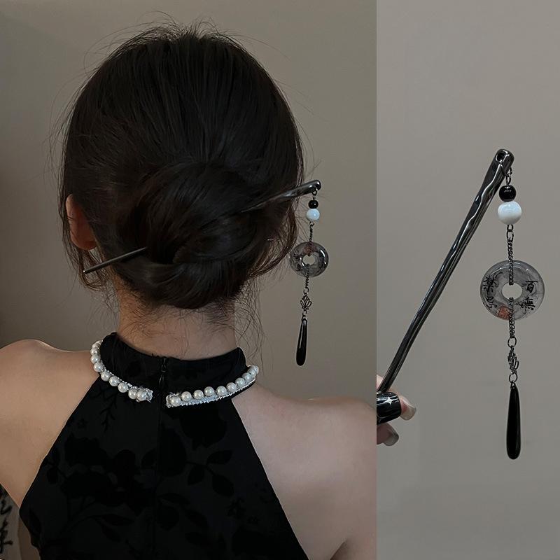 Новый китайский стиль бабочка цветок кисточка палочка для волос женская винтажная металлическая палочка ханьфу палочки для волос аксессуары свадебные украшения