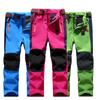 2024 New Windproof Waterproof Children Outdoor Kids Pants Boys Girls Soft Shell Pants Warm Teensclimbing Pants Sweatpants Enfant