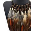 Multi-ethnic Elegant Fashion Statement Necklace  New Latest Design Choker Feather Necklaces & Pendants Women Bijoux Jewelry