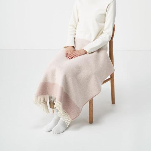 MUJI Шерстяное двустороннее одеяло розовое 80ÁE30см 83437602