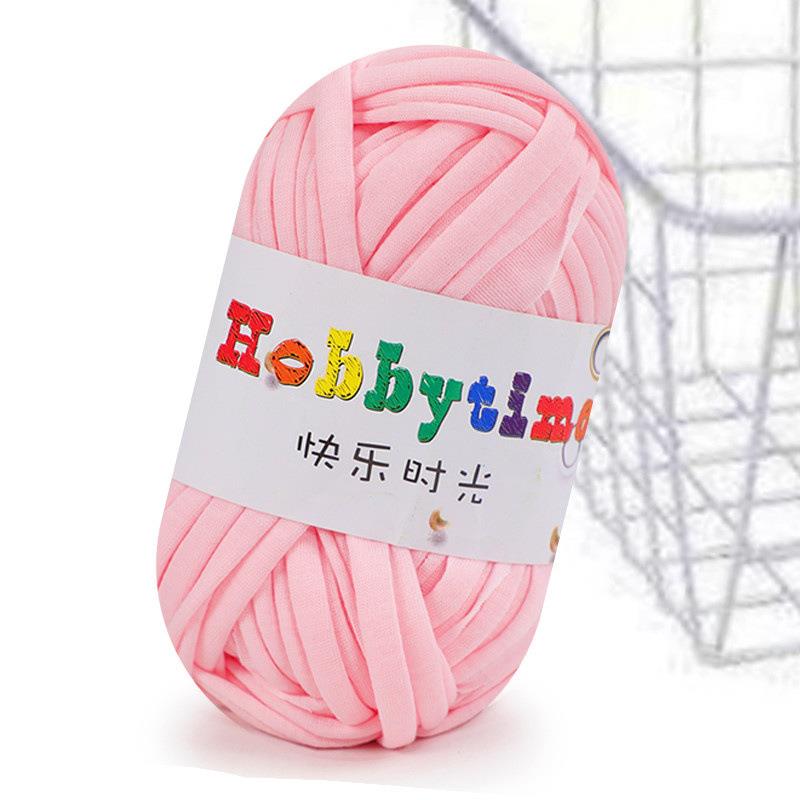 Crochet Knitting Tape Thick Cloth Fabric Strip Yarn 100%Polyester Craft For Hand Knitting Crochet Cushion Blanket Low Elasticity