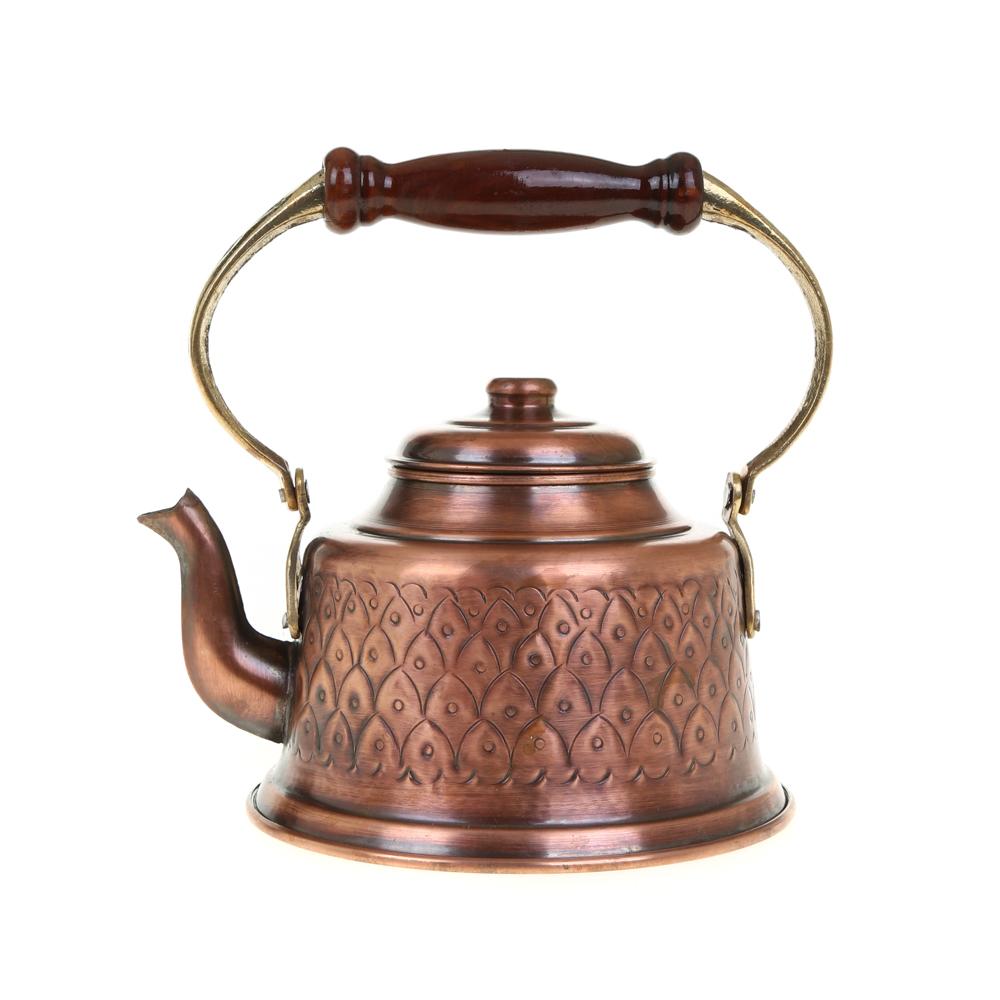 Медный чайник, Медный чайник ручной работы, кованый чайник из чистой меди, Чайный сервиз ручной работы из чистой меди, Медный горшок для отеля, 1300 мл
