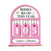 Book Read This Year Counter Wooden Sign Reading Tracker for Bookshelf Home Library Decor Book Lover Gift for Librarian Reader Teacher