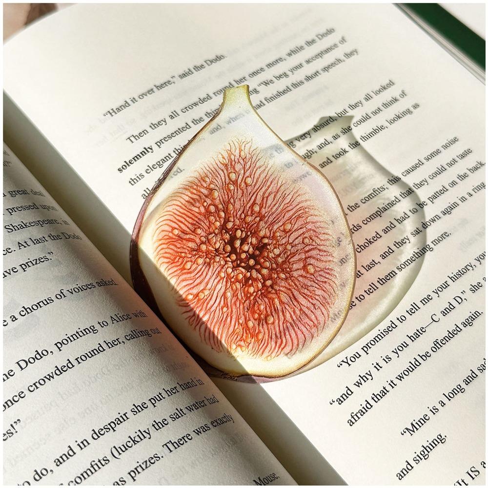 Premium Feeling Reading Mark Transparent Grape Tomato Bookmarks Simulation Bookmark  Student Gift
