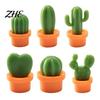 Metal Cabinet Magnets 6Pcs Potted Cactus Refrigerator Magnets, Mini Kitchen Fridge Small Magnet Magnet, Memos Notes Photos Holder, Decorative