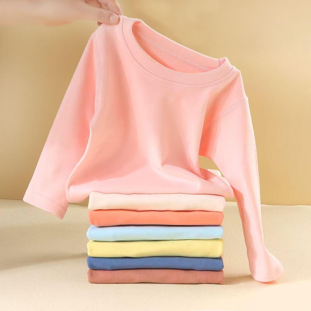 Детский бесшовный термофлисовый комплект нижнего белья - Теплая осенняя одежда для мальчиков и девочек