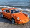 1:36 Porsche 911 Carrera 1974 Игрушечные модели Литые машинки из сплава 4 двери открываются Свет Звук Миниатюрные транспортные средства Образовательные игрушки для мальчиков