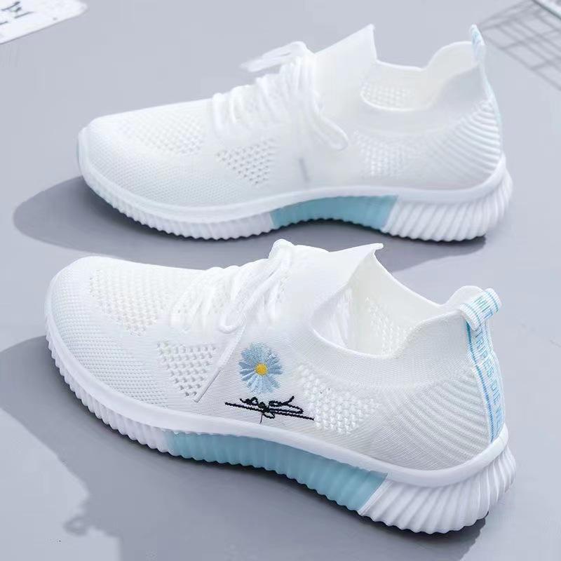 Новые весенние и летние женские кроссовки Fly-Knit, модные универсальные кроссовки для бега, сетчатые, дышащие, повседневные, для студентов