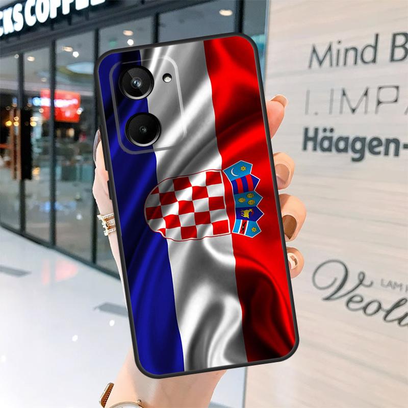 Croatia Flag Case For Realme 15 Pro 12 11 13 14 Pro Plus GT6 GT7 C55 C51 C53 C25 C63 C61 C65 C67 C71 C75