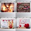 Red Rose&Heart Backdrops for Wedding Valentine's Day Birthday Party Background