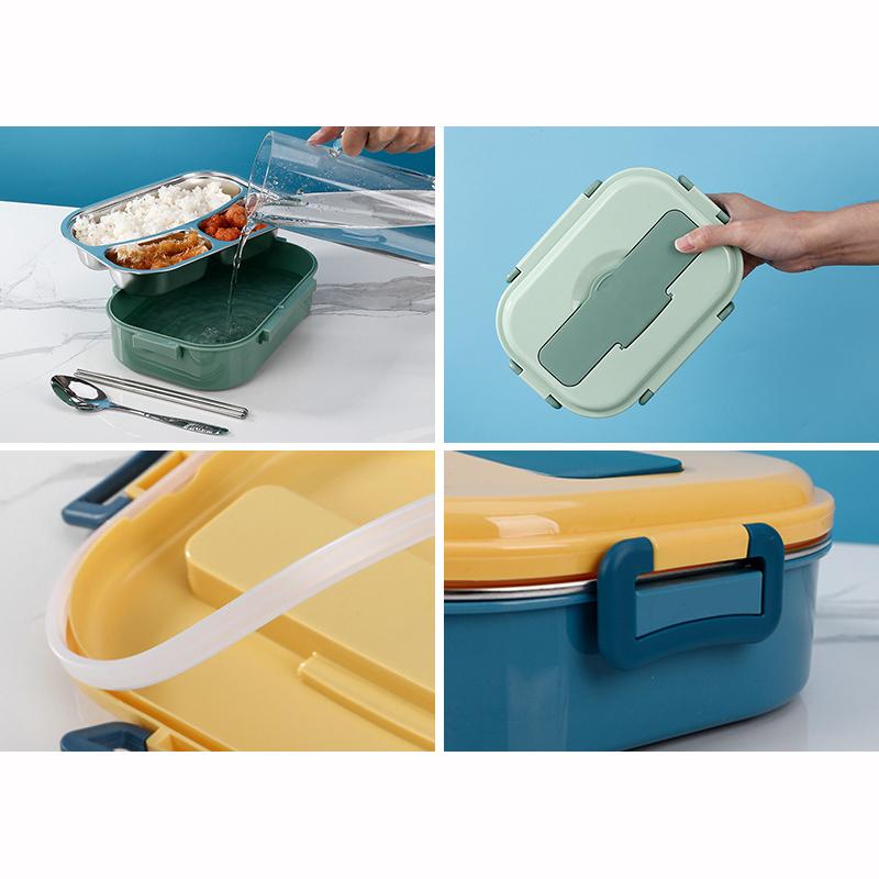 Food Storage Container Dinnerware Stainless Steel Lunch Box Portable Bento Box Food Storage Student