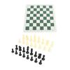 Portable Chess Set Travel Chess Board Game Set Imitation Leather PU Checkerboard 32 Chess Pieces