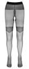 Cottelli LEGWEAR - Black Tights with Decorative Seams and Open Crotch 5
