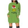 Women's Fashion Christmas Print Pockets Long Sleeve Hoodies Pullover Sweatshirts