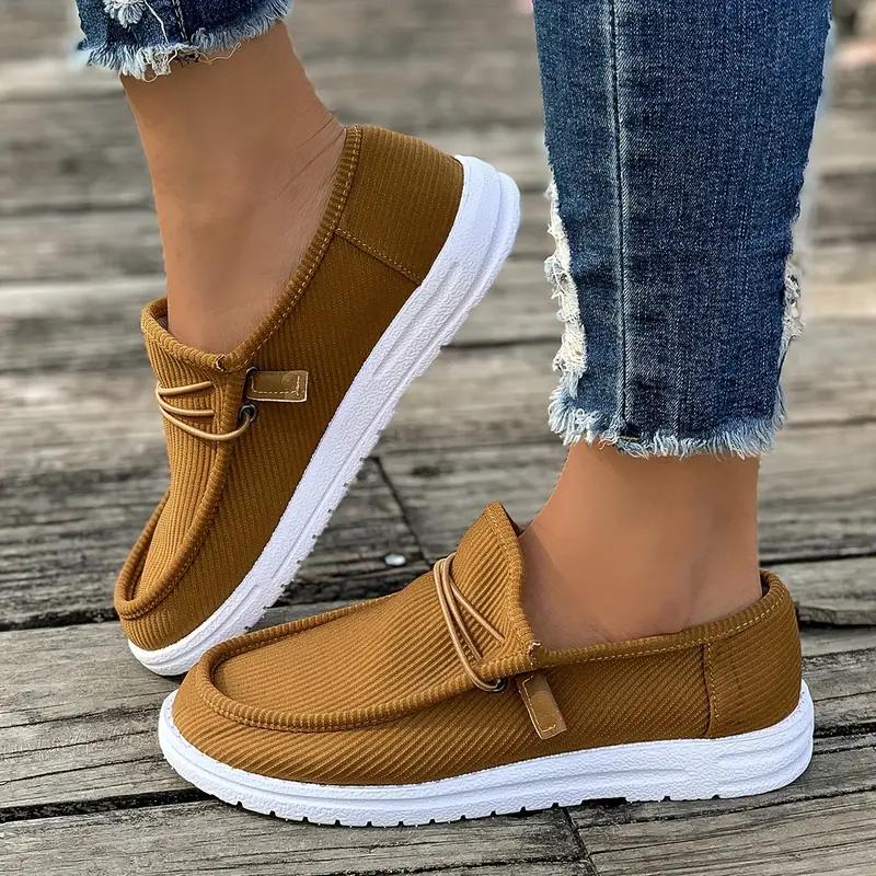 Large Casual Single Shoes for Women In Spring and Autumn, Flat Bottomed Feet, Low Top Loafers, Women's Single Shoes