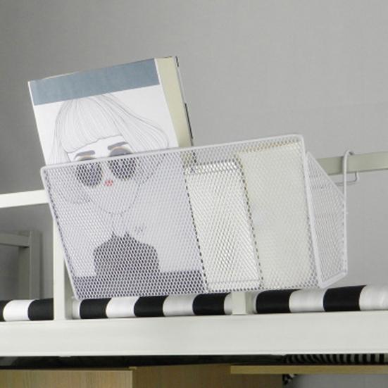 Металлическая сетка, прикроватная подвесная корзина для общежития, проволочная полка для книжного шкафа, двухъярусный органайзер