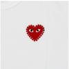 Comme Des Gar Ons Play Black HearT RhinesTone T shirT Ax T801 051