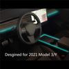 Неоновая подсветка для 21 tesla model 3 model y, RGB светодиодные ленты для интерьера, многоцветная центральная консоль с управлением через приложение