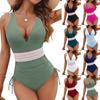 European and American New One-piece Swimsuit Women's Tight-fitting Sexy High-waisted Popular Swimsuit Women's Bikini