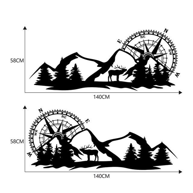 Автомобильные наклейки и наклейки лесной компас наклейка для автомобилей внедорожник RV Camper Offroad авто боковой декор кузова виниловая наклейка