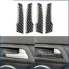 4x Black Real Carbon Fiber Interior Door Handle Cover Trim For Pontiac G8 08-09