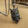 The New Vintage Punk Style Owl Skull Men's Pendant Necklace Is the Best Choice for Birthday Gifts