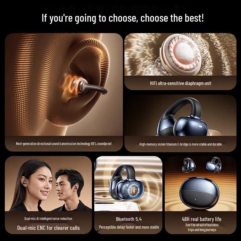 LINGCHEN M09 Clip-on Wireless Bluetooth Earphones