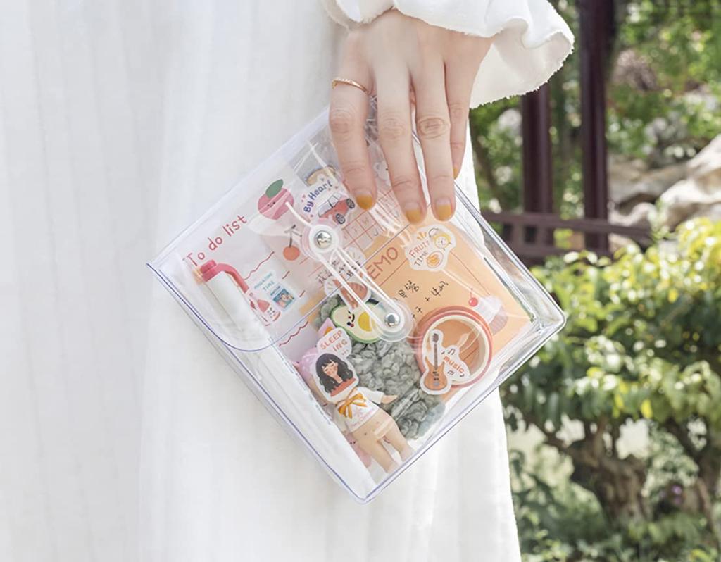 Clear Case Pencil Case Multi Pouch Korean Miscellaneous Goods Transparent Storage Mini Size [Donary] (Simple)