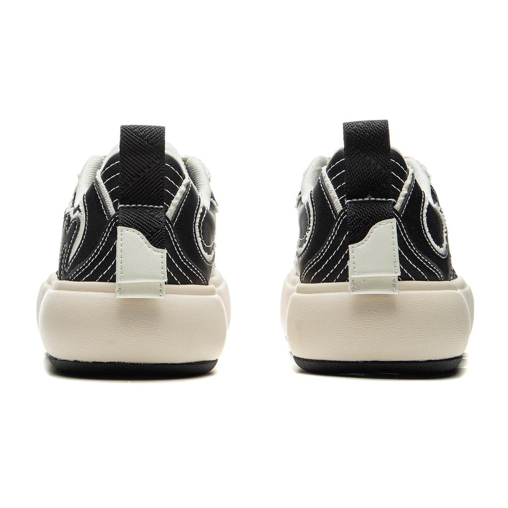 Li Ning Puff Platform Trendy Casual Wear Durable Non-Slip Shock Absorption Low-Top Skate Shoes Women Sneaker Black Brown AZGU068-3