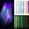 Hair Clips Luminous Hair Extensions Neon Fake Hair Colored Synthetic Hair  Party
