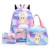 3Pcs/set  Printed Backpack with Lunch Bag Pencil Case Boy Girl Knapsack Teenage Student Large Capacity Colorful Bookbag