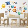 Cartoon Astronaut Planet Rocket Children's Bedroom Living Room Home Background Beautification Wall Stickers