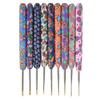 9pcs Crochet Hooks Ergonomic Design Attractive Colors Soft Pottery Handle DIY Making Aluminum