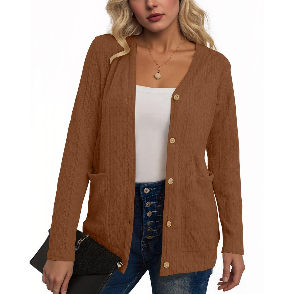 Women's Fashionable Casual Long Sleeve Solid Color Jacket