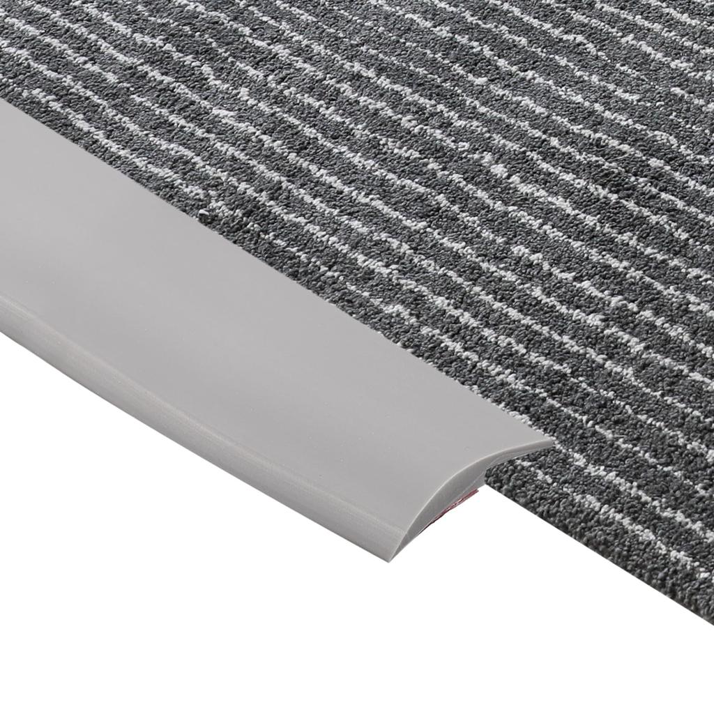 Uxcell Напольная переходная полоса, самоклеящаяся ковровая переходная кромка, 1 метр, ПВХ-полоса для пола высотой 3 мм и менее, серая, 3,3 фута