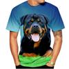 Summer Fashion Hip Hop Dog Graphic T Shirts For Men Personality Casual 3D Harajuku Animal Print Round Neck Short Sleeve Tees Top