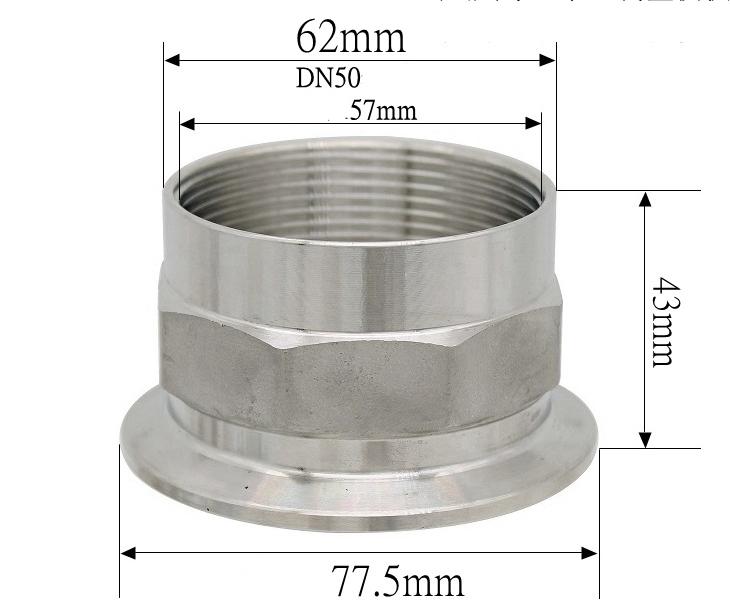 1/2" 3/4" -2" BSP Внутренняя резьба x 1.5" 2" 2.5" Tri Clamp 304 316 Нержавеющая сталь Санитарный фитинг для труб Соединитель Домашнее пивоварение