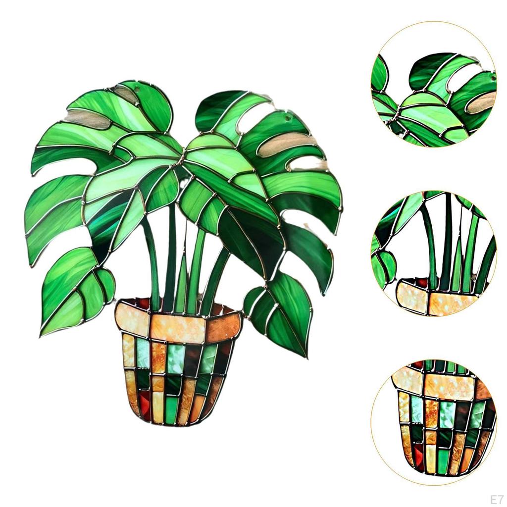 Hanging Sign for Potted Plants Acrylic Bonsai Art Piece Flat Planter Display Home Shelf