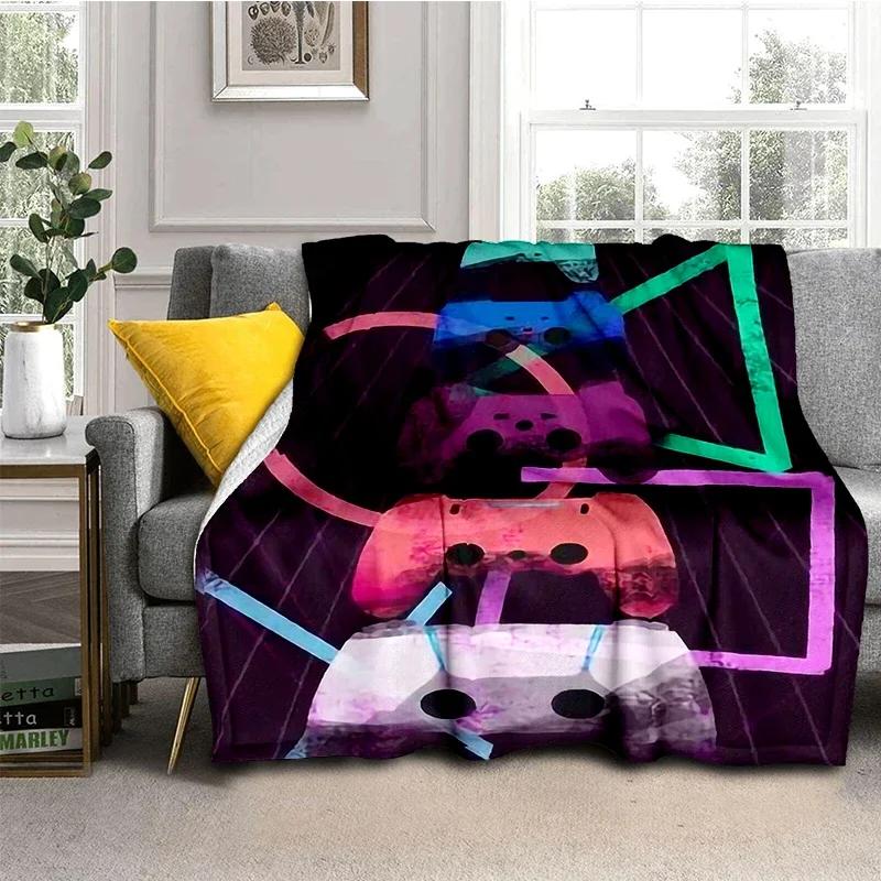 Game Controller Blanket Gamepad Flannel Blanket Super Soft Fleece Game Throw Blankets for Bedroom Couch Sofa Gift For Boy Girl