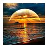 5D DIY Diamond Painting Landscape Coastal Sunset Rhinestone Picture Full Round Diamond Embroidery Mosaic Decoration Gift