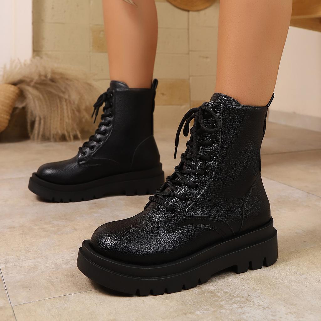 Fashion 2025 New Women Ankle Boots Winter Waterproof Cotton Shoes Women Comfortable Outdoor Boots Platform Heels Ankle Boots Female