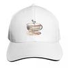 Tea and Books Baseball Cap New Hat Kids Hat Sun Cap custom Hat Caps Unisex Womens