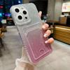 Applicable To IPhone16 Mobile Phone Case Gradient Flash Powder 13 Apple 14 Protective Case 15 Promax Anti-fall Card Bag