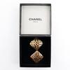 CHANEL COCO Mark Earring gold Plated Gold Square 14.3g Women Used