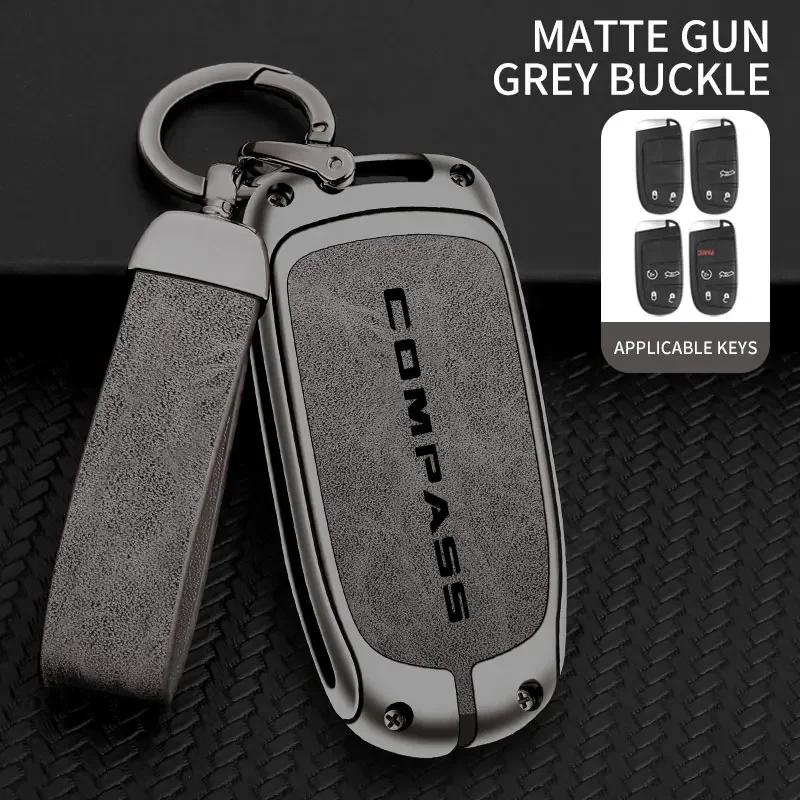 FJN1 Suitable for Jeep Compass COMPASS car key case 2021 2020 2019 2017 SUV zinc alloy high-end leather car key case auto accessories