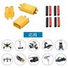 AUTOUTLET XT30 Connectors, 20PCS, 10 Pairs, Male & Female XT30 Connector Plugs with Heat Shrink Tubing for RC Cars, Boats, and LiPo Batteries