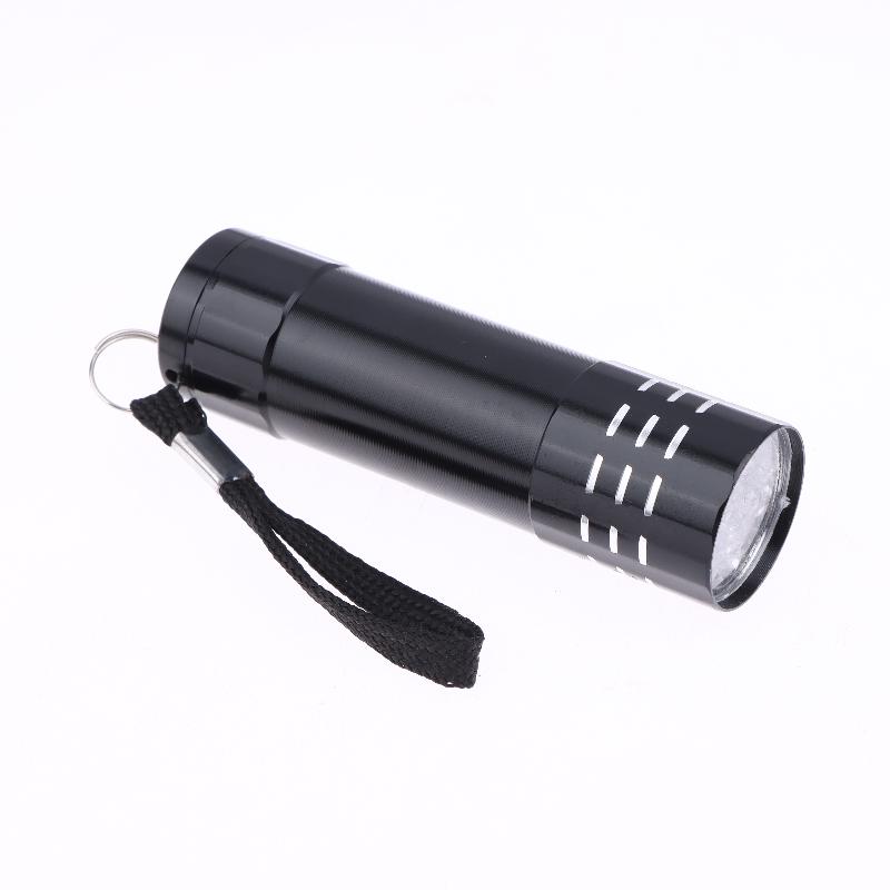 1Pcs 50Lm 395Nm Detection Lamp Mini Uv Flashlight 9 Led Uv Black Light Outdoor Portable Lighting Tool For Hiking