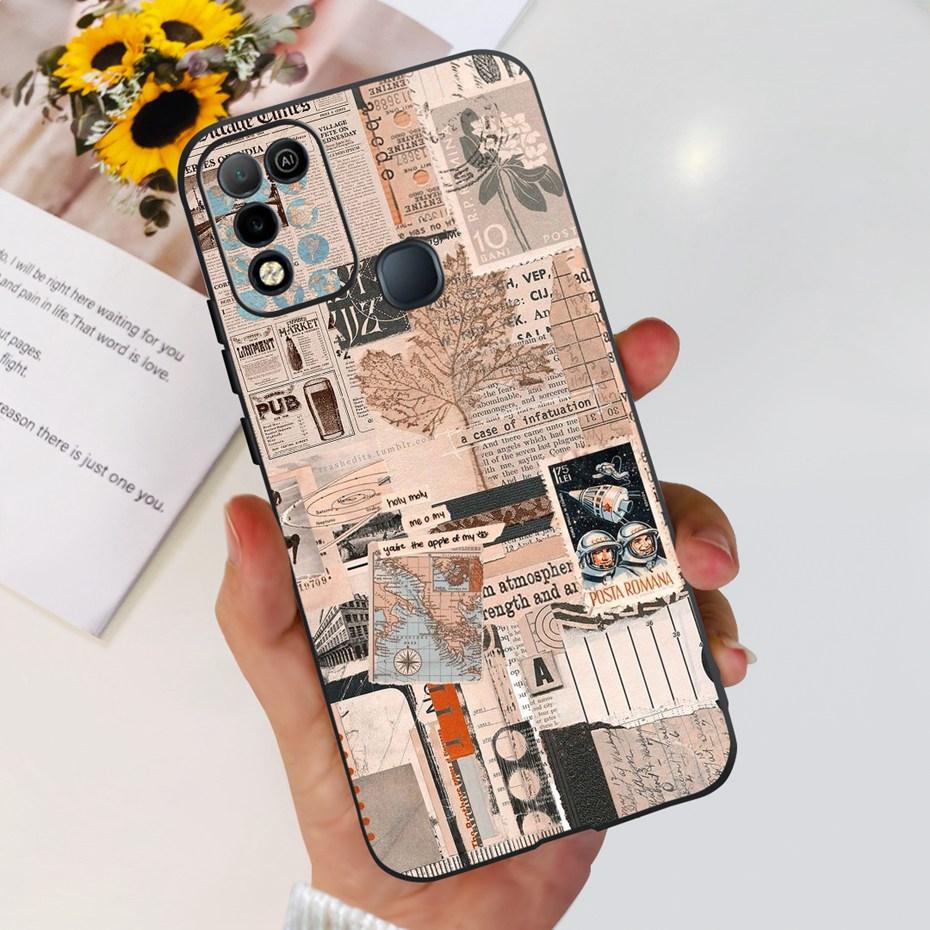 Чехол для телефона Infinix Hot 10 Play X688C X688D Милый дизайн Мягкая силиконовая задняя крышка Для Infinix Hot 10 X682 Hot10 10 Lite X657B