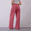 Женские брюки с завязками на резинке и широкими штанинами, контрастные цветные полосатые принты, низкая талия, повседневные пляжные брюки для отпуска
