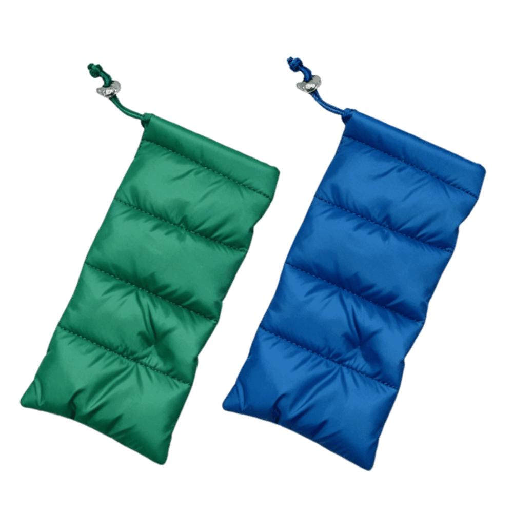 Drawstring Sunglasses Storage Bag Down Jacket Spectacle Case Quilted Padded Eyeglass Case Camping